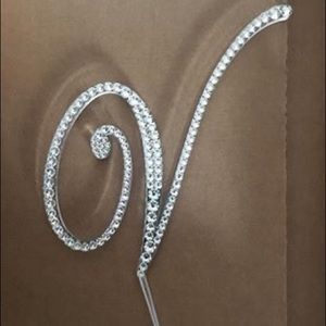 Rhinestone wedding cake topper